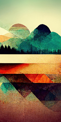 Store enrouleur Montagnes abstraites