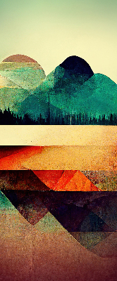 Store enrouleur Montagnes abstraites