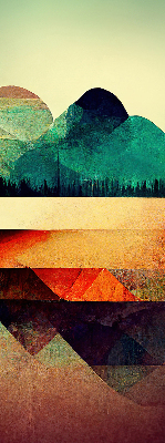 Store enrouleur Montagnes abstraites