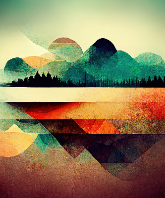 Store enrouleur Montagnes abstraites