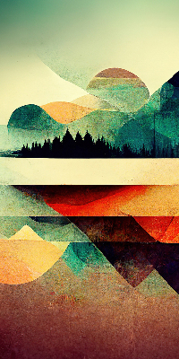 Store enrouleur Montagnes abstraites