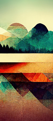 Store enrouleur Montagnes abstraites