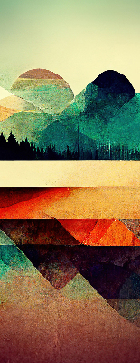 Store enrouleur Montagnes abstraites