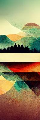 Store enrouleur Montagnes abstraites