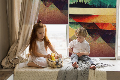 Store enrouleur Montagnes abstraites