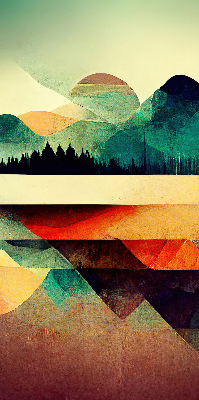 Store enrouleur Montagnes abstraites