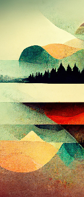 Store enrouleur Montagnes abstraites