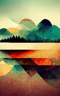 Store enrouleur Montagnes abstraites