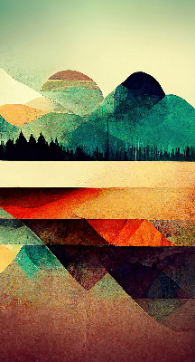 Store enrouleur Montagnes abstraites