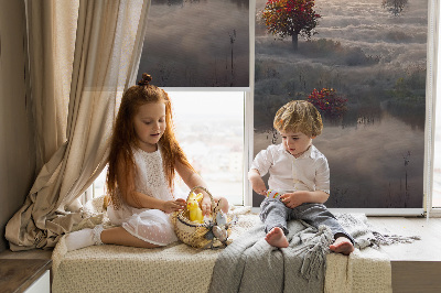 Store enrouleur Arbres dans le brouillard