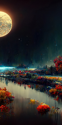 Store enrouleur Rivière au clair de lune