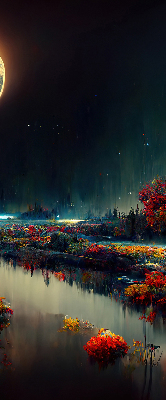 Store enrouleur Rivière au clair de lune