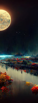 Store enrouleur Rivière au clair de lune