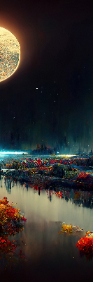 Store enrouleur Rivière au clair de lune