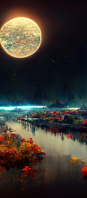 Store enrouleur Rivière au clair de lune