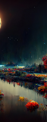 Store enrouleur Rivière au clair de lune