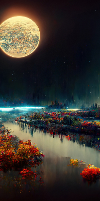 Store enrouleur Rivière au clair de lune