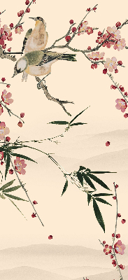 Store enrouleur Fleur de cerisier et oiseau