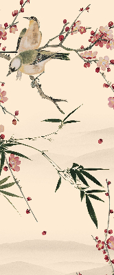 Store enrouleur Fleur de cerisier et oiseau