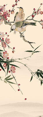 Store enrouleur Fleur de cerisier et oiseau