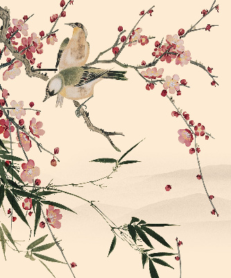 Store enrouleur Fleur de cerisier et oiseau