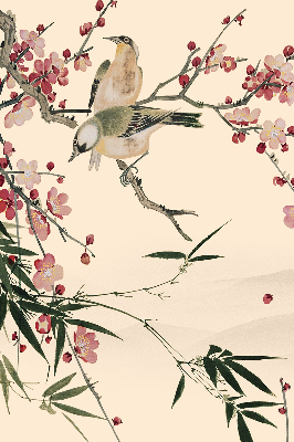 Store enrouleur Fleur de cerisier et oiseau