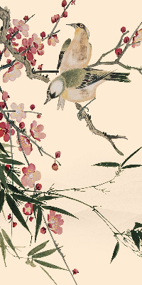 Store enrouleur Fleur de cerisier et oiseau