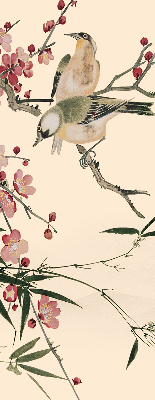 Store enrouleur Fleur de cerisier et oiseau