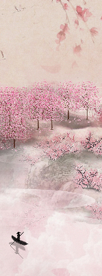 Store intérieur Jardin de cerisiers en fleurs