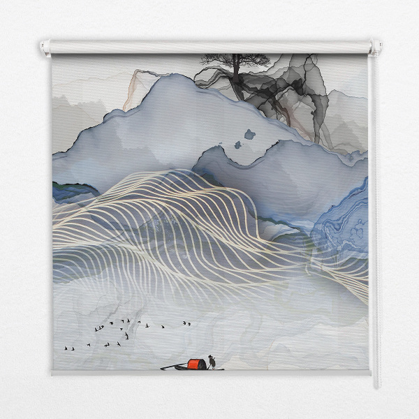 Store enrouleur Montagnes floues