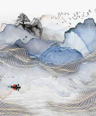 Store enrouleur Montagnes floues