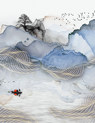 Store enrouleur Montagnes floues