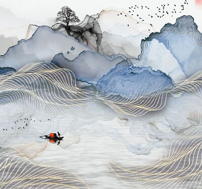 Store enrouleur Montagnes floues