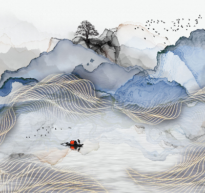 Store enrouleur Montagnes floues