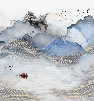 Store enrouleur Montagnes floues