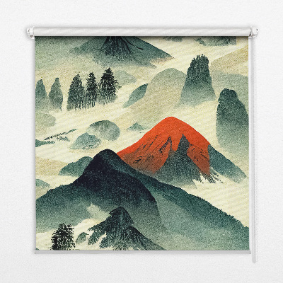Store enrouleur Montagnes dans le brouillard