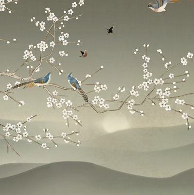 Store intérieur Oiseaux sur une branche