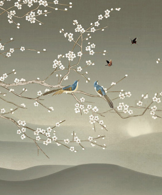 Store intérieur Oiseaux sur une branche