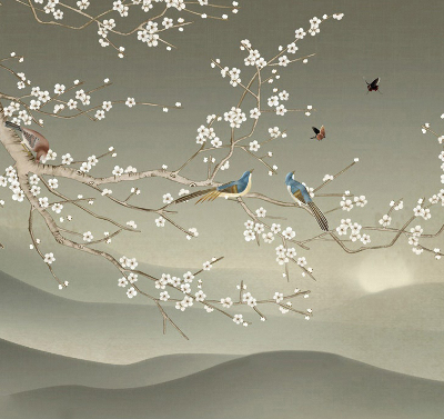 Store intérieur Oiseaux sur une branche