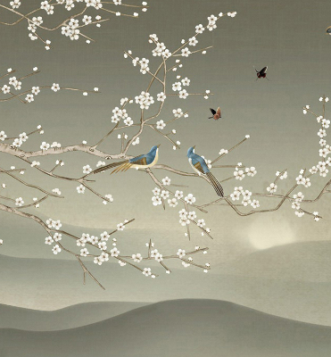 Store intérieur Oiseaux sur une branche