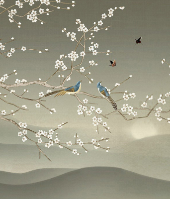 Store intérieur Oiseaux sur une branche