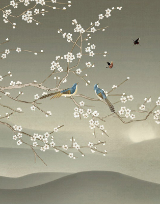 Store intérieur Oiseaux sur une branche