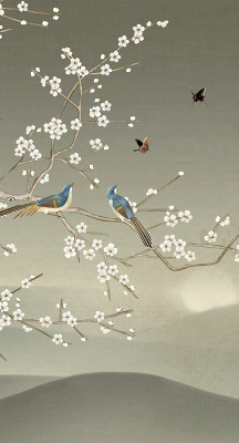 Store intérieur Oiseaux sur une branche