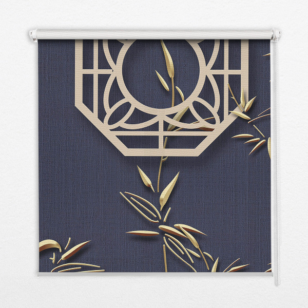 Store enrouleur Le lac derrière les fleurs