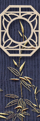 Store enrouleur Le lac derrière les fleurs