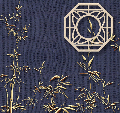 Store enrouleur Le lac derrière les fleurs