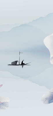 Store intérieur Un pêcheur sur un bateau