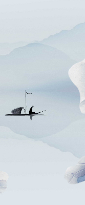 Store intérieur Un pêcheur sur un bateau