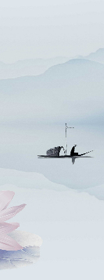 Store intérieur Un pêcheur sur un bateau