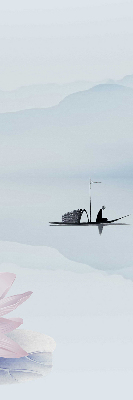 Store intérieur Un pêcheur sur un bateau